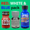 Red white and blue poppers pack