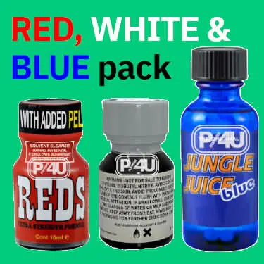 Red white and blue poppers pack